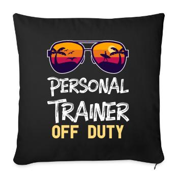 Personal Trainer - Sofa pillowcase 17,3'' x 17,3'' (45 x 45 cm) - black - Front