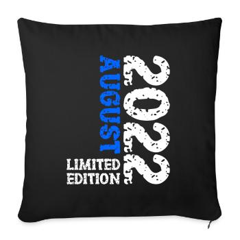 2022 August Limited Edition 1st Birthday Outfit - Sofa pillowcase 17,3'' x 17,3'' (45 x 45 cm) - black - Front