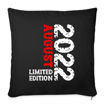 2022 August Limited Edition 1st Birthday Outfit - Sofa pillowcase 17,3'' x 17,3'' (45 x 45 cm) - black - Front