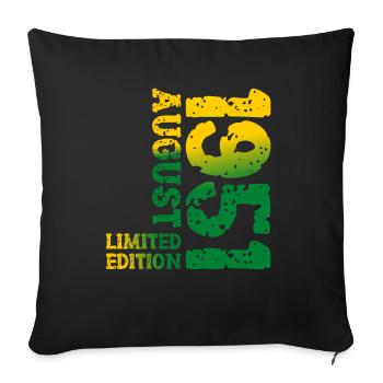 1951 August Limited Edition 72nd Birthday Outfit - Sofa pillowcase 17,3'' x 17,3'' (45 x 45 cm) - black - Front