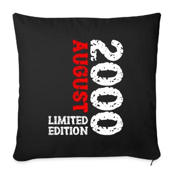 2000 Août Édition Limitée 23e Tenue d’anniversaire - Housse de coussin décorative 45 x 45 cm - noir - Devant