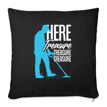 Funny Probing Metal Detector Detector - Sofa pillowcase 17,3'' x 17,3'' (45 x 45 cm) - black - Front