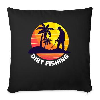 Funny Probing Metal Detector Detector - Sofa pillowcase 17,3'' x 17,3'' (45 x 45 cm) - black - Front