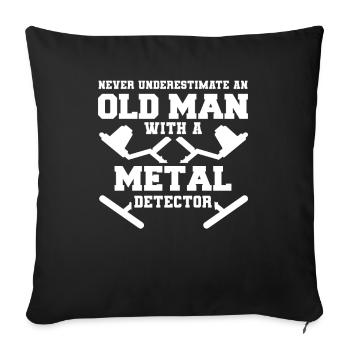 Funny Probing Metal Detector Detector - Sofa pillowcase 17,3'' x 17,3'' (45 x 45 cm) - black - Front