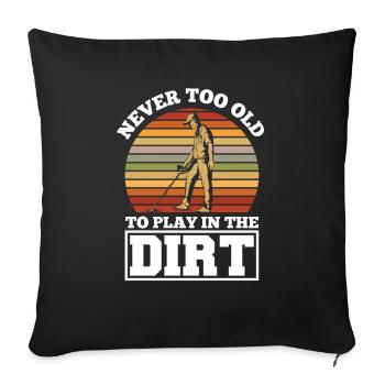 Détecteur de métaux à sondage amusant - Housse de coussin décorative 45 x 45 cm - noir - Devant