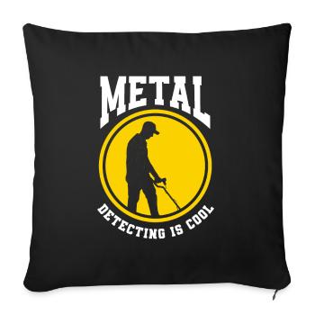 Funny Probing Metal Detector Detector - Sofa pillowcase 17,3'' x 17,3'' (45 x 45 cm) - black - Front