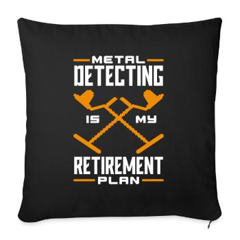 Détecteur de métaux à sondage amusant - Housse de coussin décorative 45 x 45 cm - noir - Devant