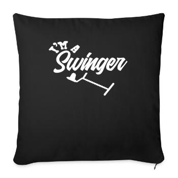 Funny Probing Metal Detector Detector - Sofa pillowcase 17,3'' x 17,3'' (45 x 45 cm) - black - Front