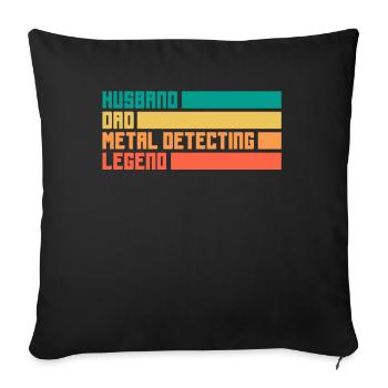 Funny Probing Metal Detector Detector - Sofa pillowcase 17,3'' x 17,3'' (45 x 45 cm) - black - Front