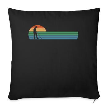 Funny Probing Metal Detector Detector - Sofa pillowcase 17,3'' x 17,3'' (45 x 45 cm) - black - Front