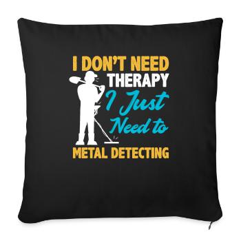 Funny Probing Metal Detector Detector - Sofa pillowcase 17,3'' x 17,3'' (45 x 45 cm) - black - Front