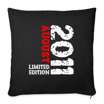 2011 August Limited Edition 12. Geburtstag Outfit - Sofakissenbezug 45 x 45 cm - Schwarz - Vorne