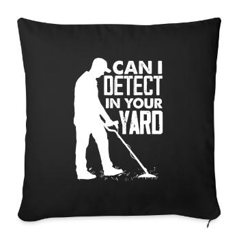 Funny Probing Metal Detector Detector - Sofa pillowcase 17,3'' x 17,3'' (45 x 45 cm) - black - Front