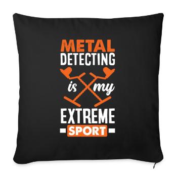 Funny Probing Metal Detector Detector - Sofa pillowcase 17,3'' x 17,3'' (45 x 45 cm) - black - Front
