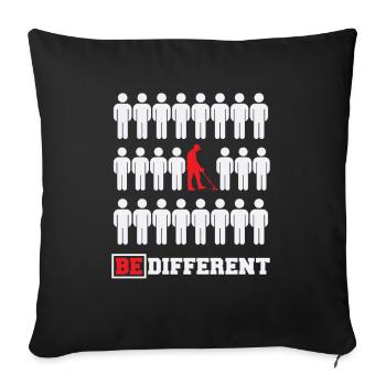 Funny Probing Metal Detector Detector - Sofa pillowcase 17,3'' x 17,3'' (45 x 45 cm) - black - Front