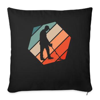 Funny Probing Metal Detector Detector - Sofa pillowcase 17,3'' x 17,3'' (45 x 45 cm) - black - Front
