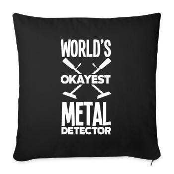 Funny Probing Metal Detector Detector - Sofa pillowcase 17,3'' x 17,3'' (45 x 45 cm) - black - Front