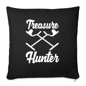 Détecteur de métaux à sondage amusant - Housse de coussin décorative 45 x 45 cm - noir - Devant