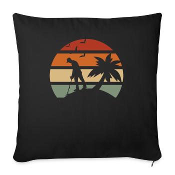 Funny Probing Metal Detector Detector - Sofa pillowcase 17,3'' x 17,3'' (45 x 45 cm) - black - Front