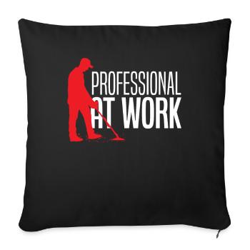 Funny Probing Metal Detector Detector - Sofa pillowcase 17,3'' x 17,3'' (45 x 45 cm) - black - Front