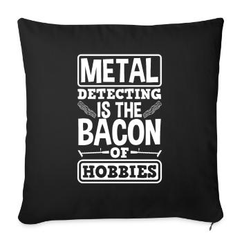 Funny Probing Metal Detector Detector - Sofa pillowcase 17,3'' x 17,3'' (45 x 45 cm) - black - Front