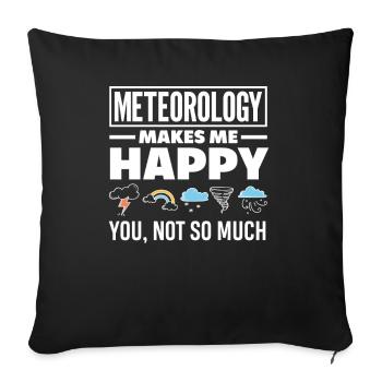 Meteorologist Meteorology Storm Chaser Gift - Sofa pillowcase 17,3'' x 17,3'' (45 x 45 cm) - black - Front
