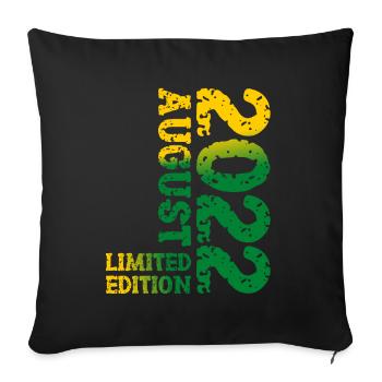 2022 August Limited Edition 1st Birthday Outfit - Sofa pillowcase 17,3'' x 17,3'' (45 x 45 cm) - black - Front
