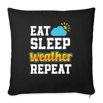 Meteorologist Meteorology Storm Chaser Gift - Sofa pillowcase 17,3'' x 17,3'' (45 x 45 cm) - black - Front