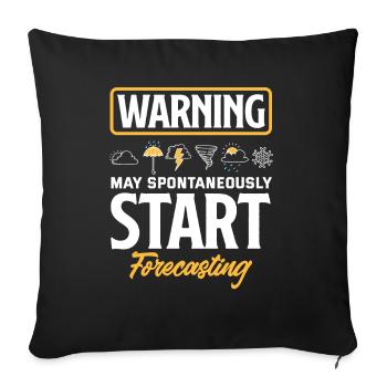 Meteorologist Meteorology Storm Chaser Gift - Sofa pillowcase 17,3'' x 17,3'' (45 x 45 cm) - black - Front