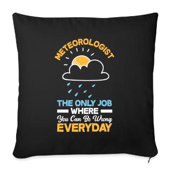 Meteorologist Meteorology Storm Chaser Gift - Sofa pillowcase 17,3'' x 17,3'' (45 x 45 cm) - black - Front