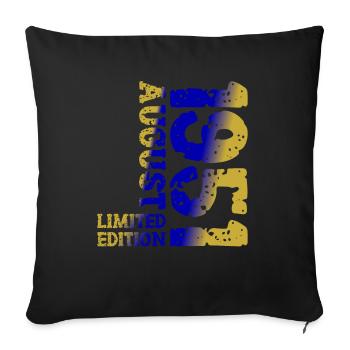 1951 August Limited Edition 72nd Birthday Outfit - Sofa pillowcase 17,3'' x 17,3'' (45 x 45 cm) - black - Front