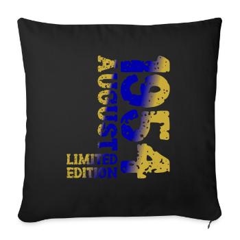 1954 August Limited Edition 69th Birthday Outfit - Sofa pillowcase 17,3'' x 17,3'' (45 x 45 cm) - black - Front