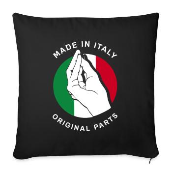 Funny Italy Gift - Sofa pillowcase 17,3'' x 17,3'' (45 x 45 cm) - black - Front