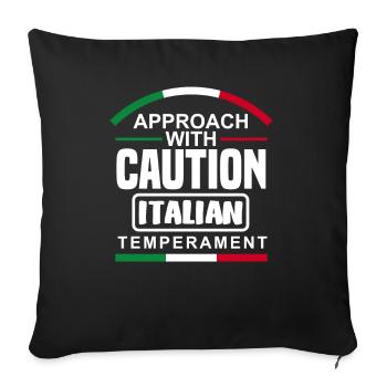 Funny Italy Gift - Sofa pillowcase 17,3'' x 17,3'' (45 x 45 cm) - black - Front