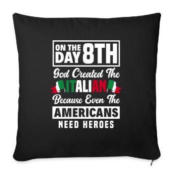 Funny Italy Gift - Sofa pillowcase 17,3'' x 17,3'' (45 x 45 cm) - black - Front