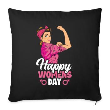 Feminismus Feministin - Sofakissenbezug 45 x 45 cm - Schwarz - Vorne
