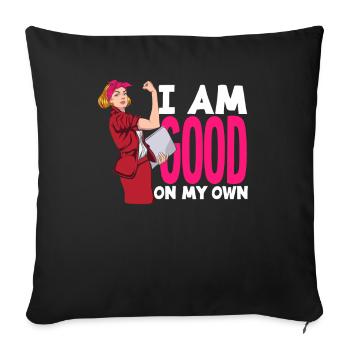 Feminismus Feministin - Sofakissenbezug 45 x 45 cm - Schwarz - Vorne