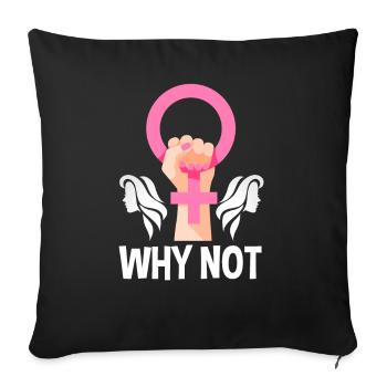 Feminismus Feministin - Sofakissenbezug 45 x 45 cm - Schwarz - Vorne