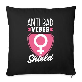 Feminismus Feministin - Sofakissenbezug 45 x 45 cm - Schwarz - Vorne
