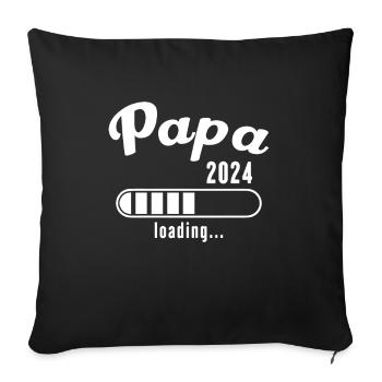 Dad 2024 Store Announces Pregnancy Future Dad - Sofa pillowcase 17,3'' x 17,3'' (45 x 45 cm) - black - Front