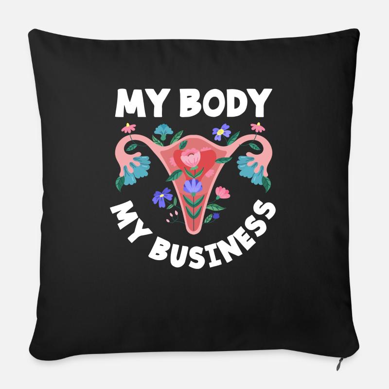 Féminisme Féministe - Housse de coussin décorative 45 x 45 cm - noir