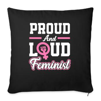 Feminismus Feministin - Sofakissenbezug 45 x 45 cm - Schwarz - Vorne