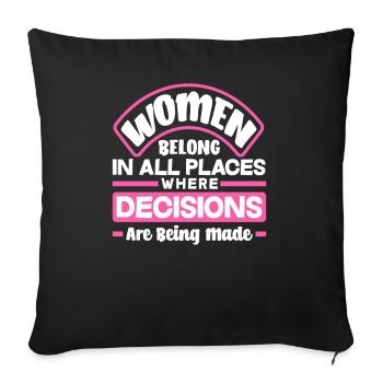Feminismus Feministin - Sofakissenbezug 45 x 45 cm - Schwarz - Vorne