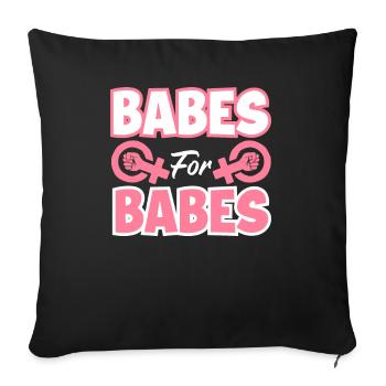 Feminismus Feministin - Sofakissenbezug 45 x 45 cm - Schwarz - Vorne