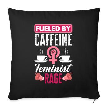 Feminismus Feministin - Sofakissenbezug 45 x 45 cm - Schwarz - Vorne