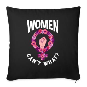 Feminismus Feministin - Sofakissenbezug 45 x 45 cm - Schwarz - Vorne