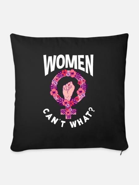 Feminismus Feministin - Sofakissenbezug 45 x 45 cm - Schwarz