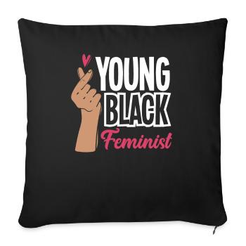 Feminismus Feministin - Sofakissenbezug 45 x 45 cm - Schwarz - Vorne