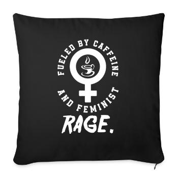 Feminismus Feministin - Sofakissenbezug 45 x 45 cm - Schwarz - Vorne