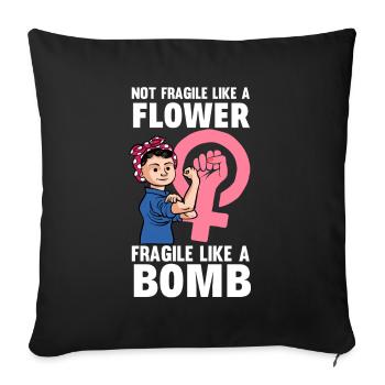 Feminismus Feministin - Sofakissenbezug 45 x 45 cm - Schwarz - Vorne